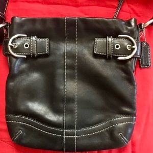 Coach 1453 Soho Buckle Black Leather Bag